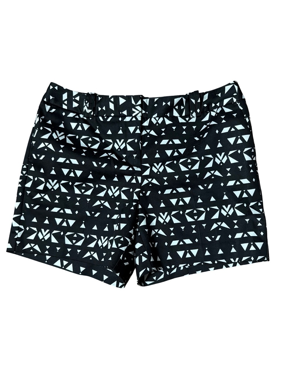 Worthington Black and White Modern Fit Geometric Bermuda Shorts